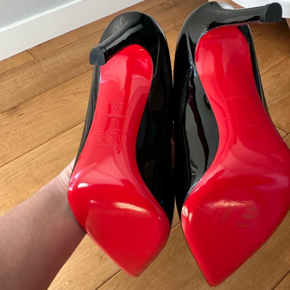 Christian Louboutin Pigalle 100 patent black - Picture 4 of 8